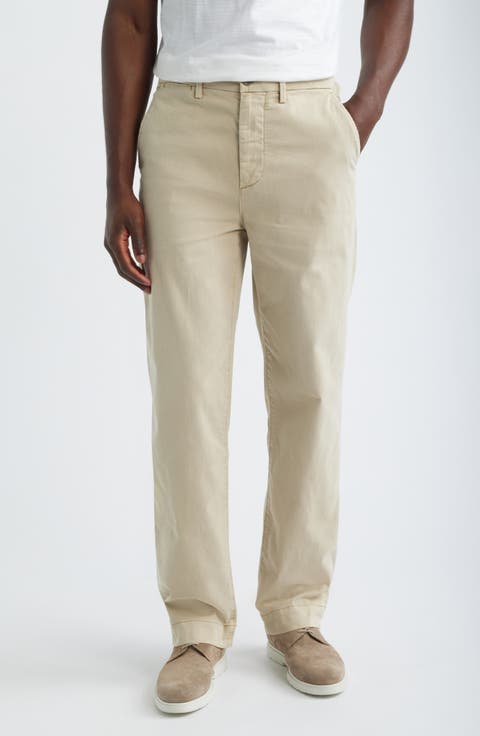 Archie Relaxed Straight Leg Stretch Sateen Pants