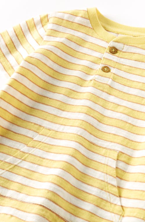 Tucker + Tate Henley Pocket Romper In Yellow