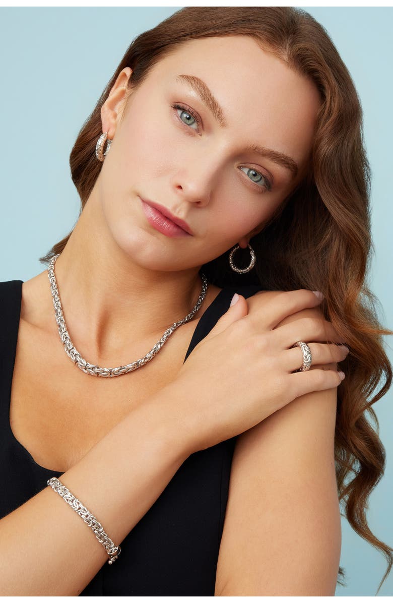 Oradina Sterling Silver Byzantine Artisan Ring, Alternate, color, Silver