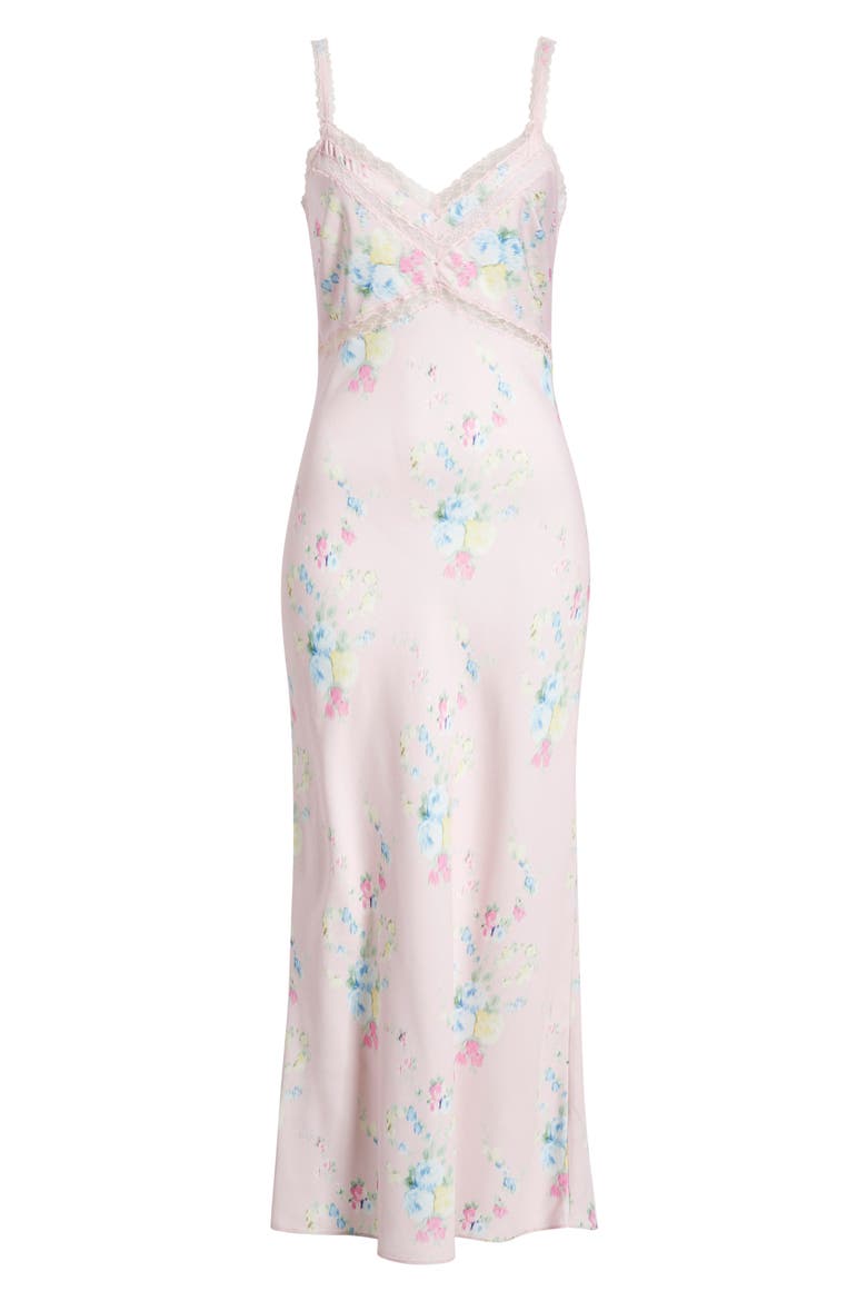 Annabeth Abstract Floral Cotton Slipdress, Alternate, color, ROSY TRELLIS