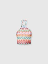 Missoni Top In Viscose With Floral Pattern And Halter Neckline