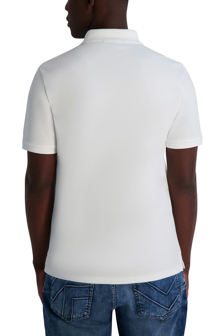 Karl Head Johnny Collar Polo, Alternate, color, WHITE