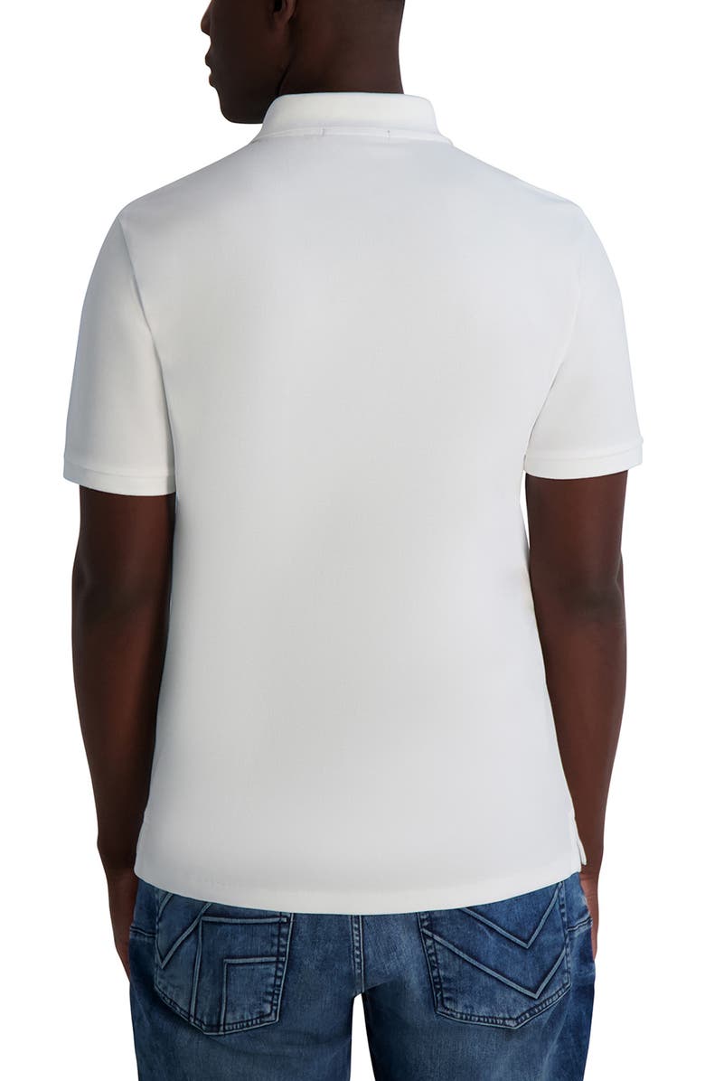 KARL LAGERFELD PARIS Karl Head Johnny Collar Polo, Alternate, color, White