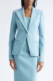 Michael Kors Collection Peak Lapel Wool Blend Blazer