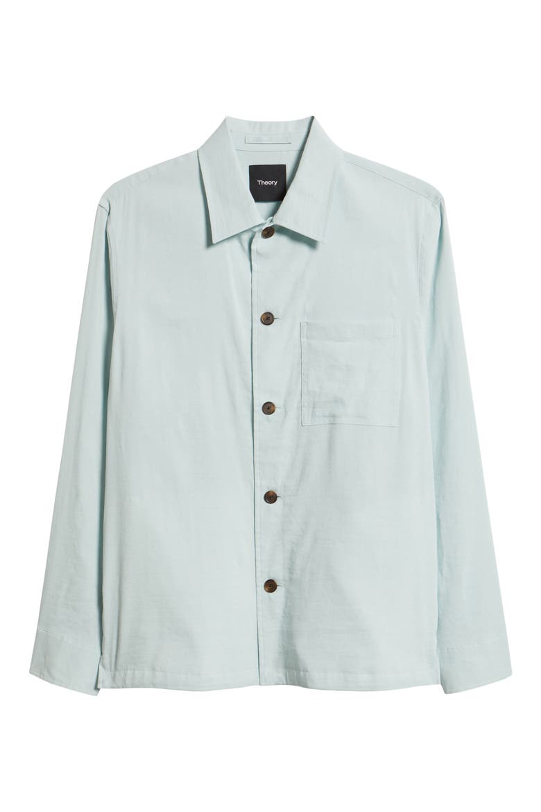 Linen Blend Overshirt Jacket, Alternate, color, DARK ICY DEW