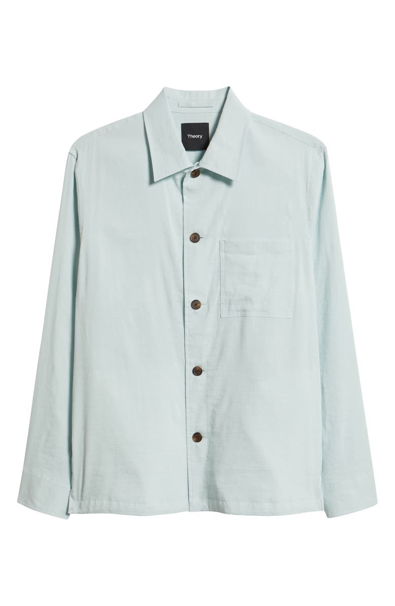 Theory Linen Blend Overshirt Jacket, Alternate, color, Dark Icy Dew