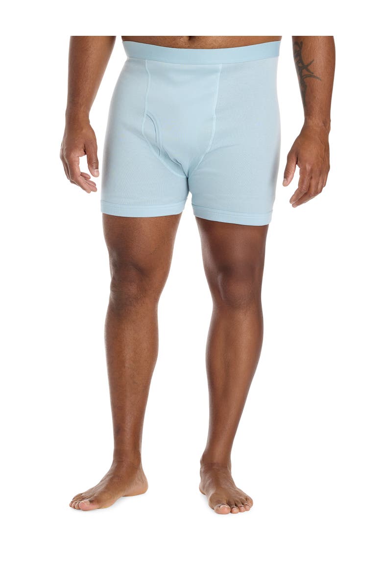 Big & Tall 3-pk Solid 4 Inch Boxer Briefs, Alternate, color, BLUE GROTTO