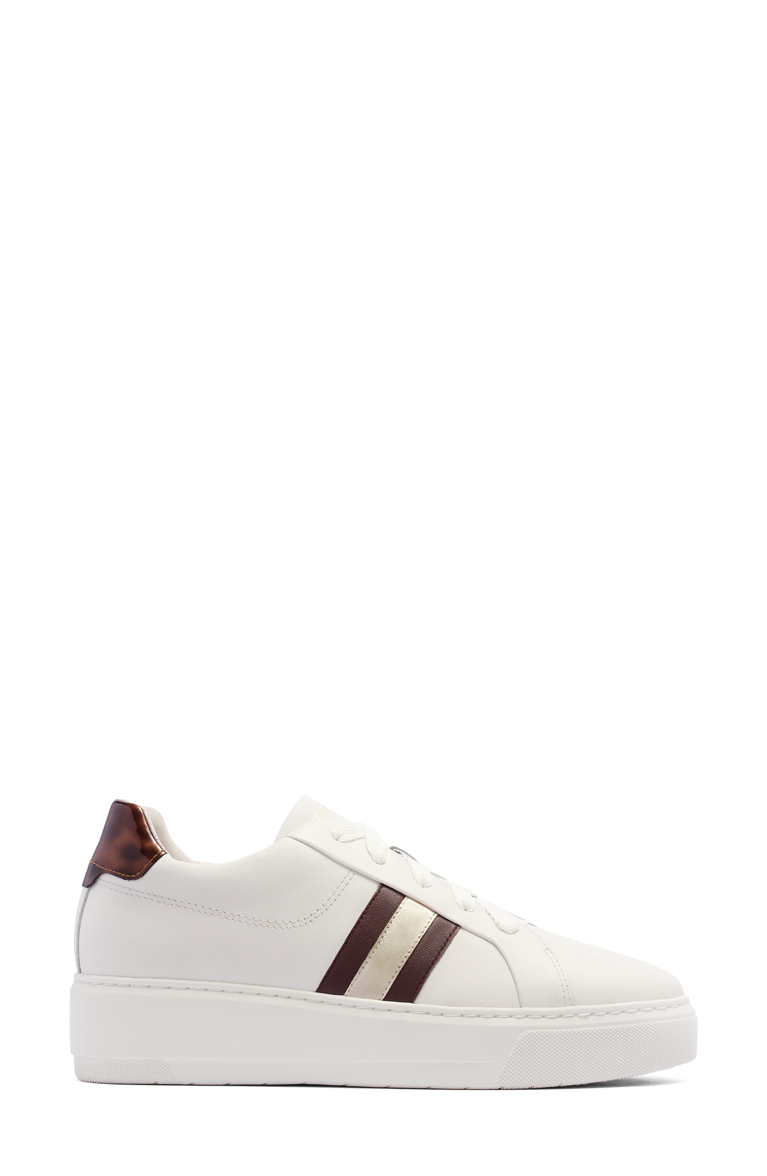Riley II Platform Sneaker, Alternate, color, WHITE/ CHERRY