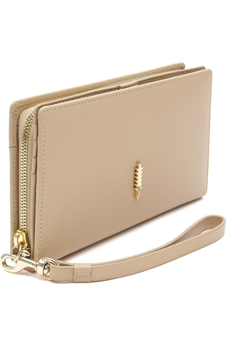 Thacker Daisy Large Zip Around Wristlet Wallet, Alternate, color, Cashew