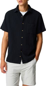 Rodd & Gunn Adams Flat Weekend Fit Short Sleeve Stretch Seersucker Button-Up Shirt