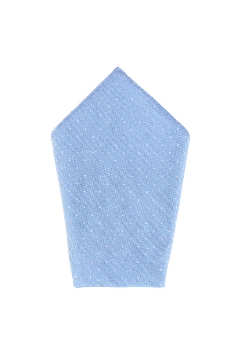 One Inch Color Square Trafalgar Churchill Chambray 12-inch Polka Dot Linen Blend Pocket ...