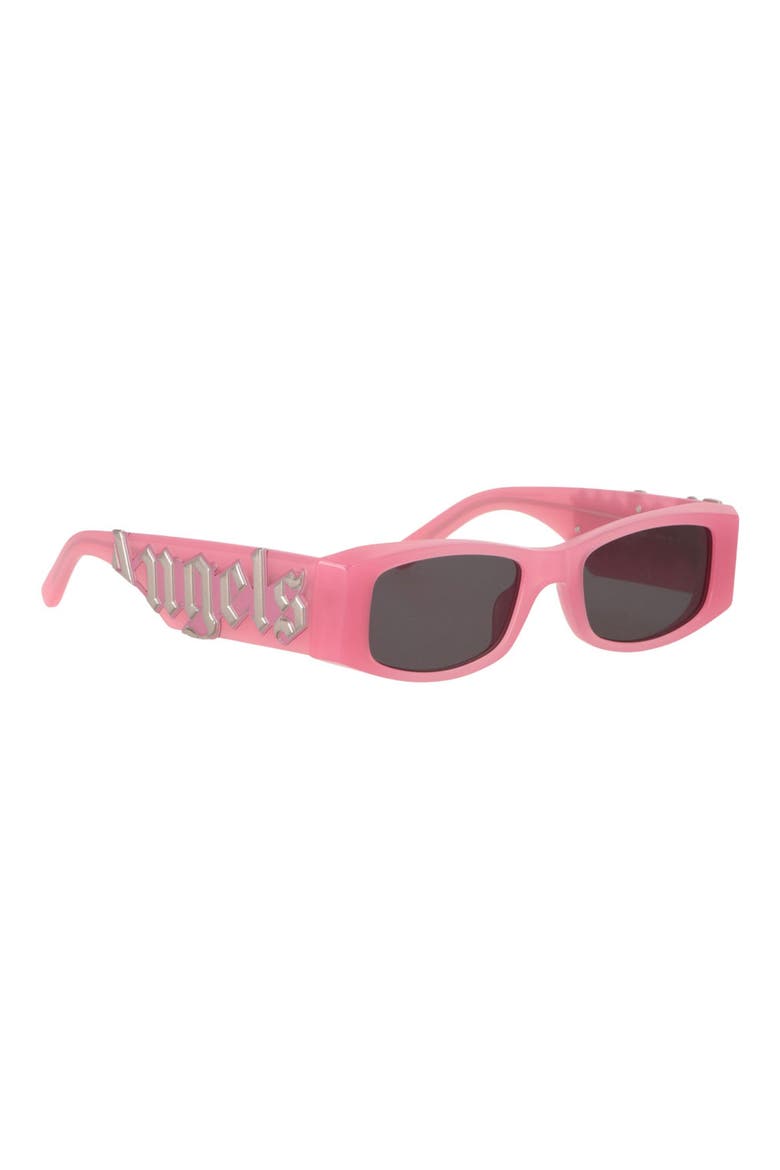 Angel Rectangular Sunglasses, Alternate, color, PINK DARK GREY