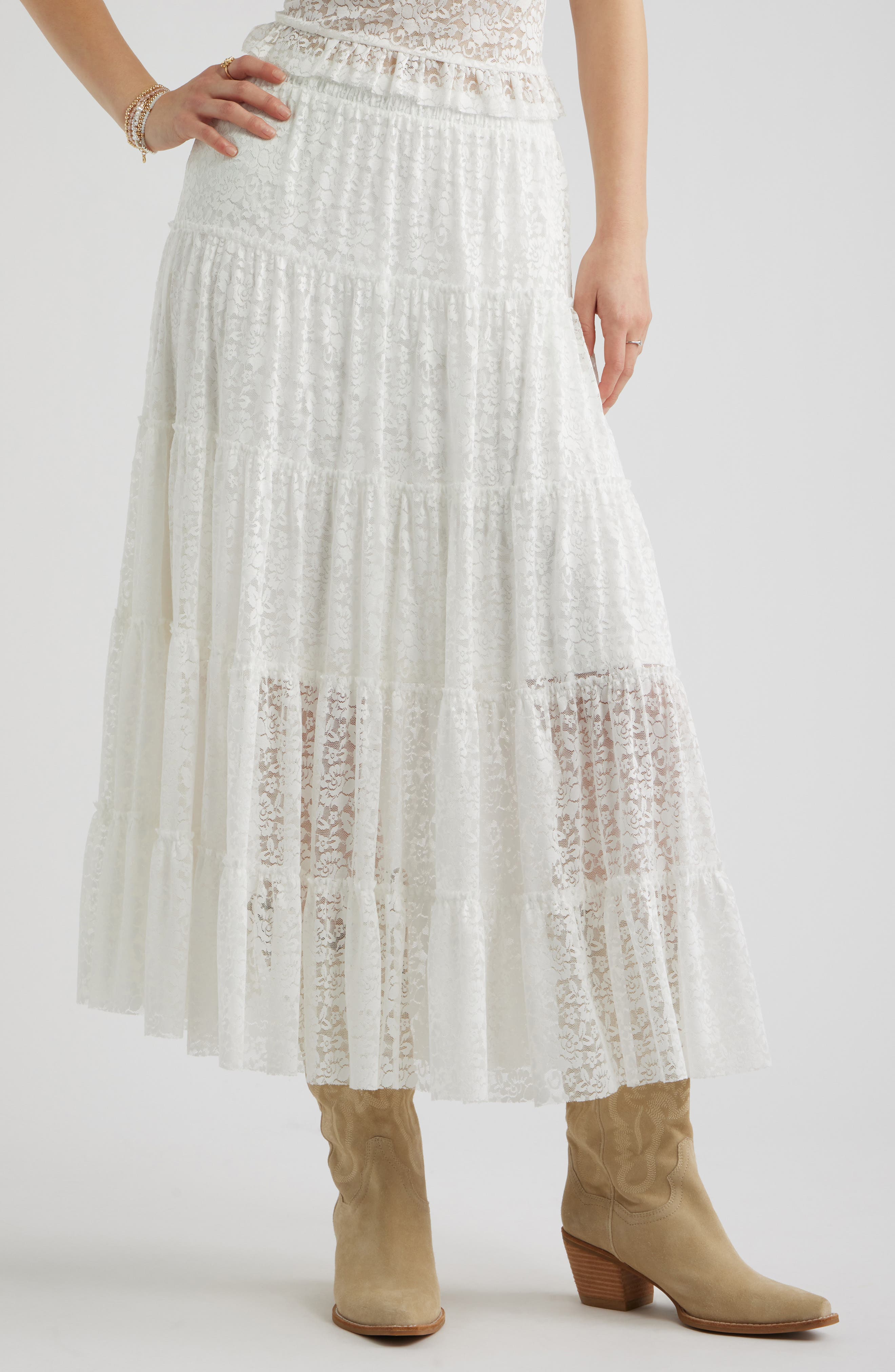 Lace Maxi Skirt - image 3