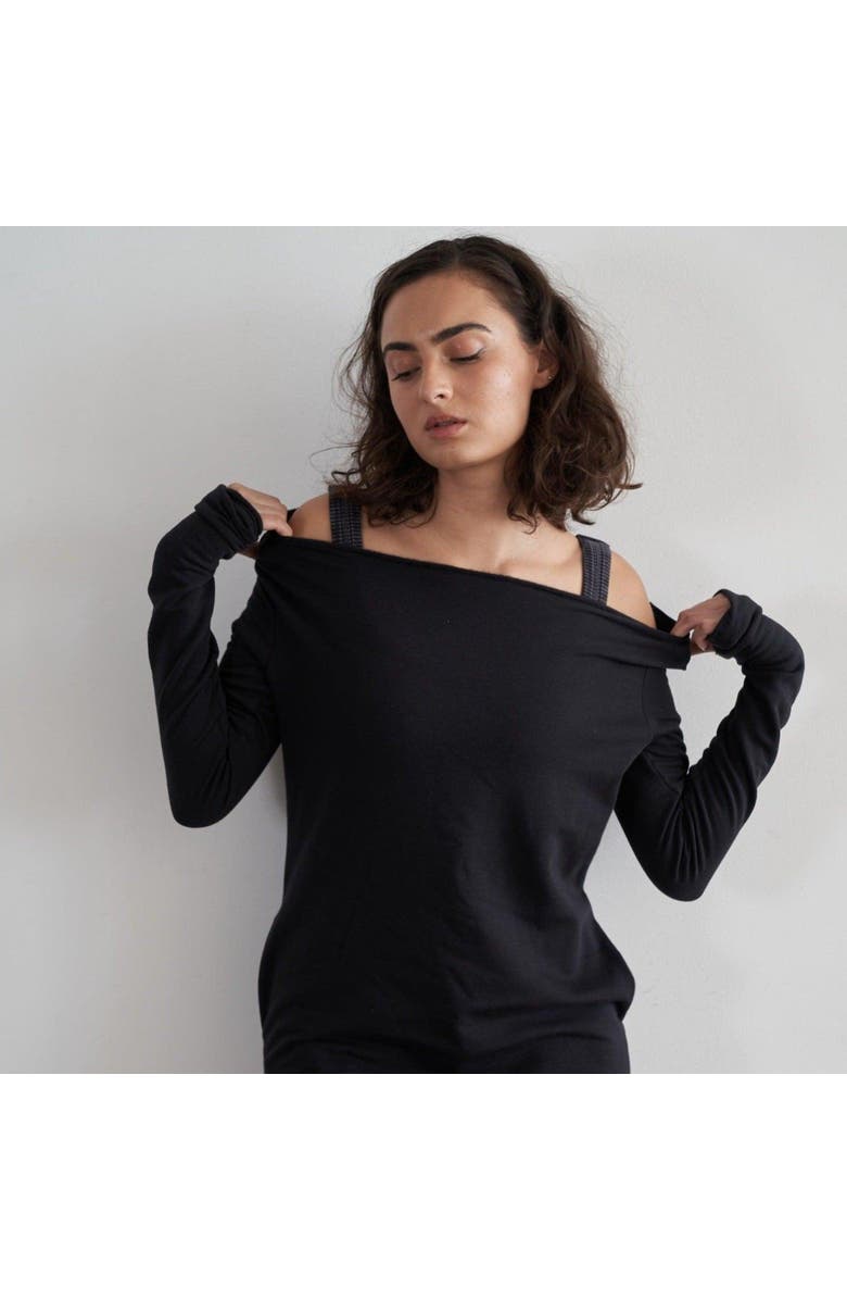 eavolu Masai Mara Open-Neck Tunic/Dress, Alternate, color, Coal Black