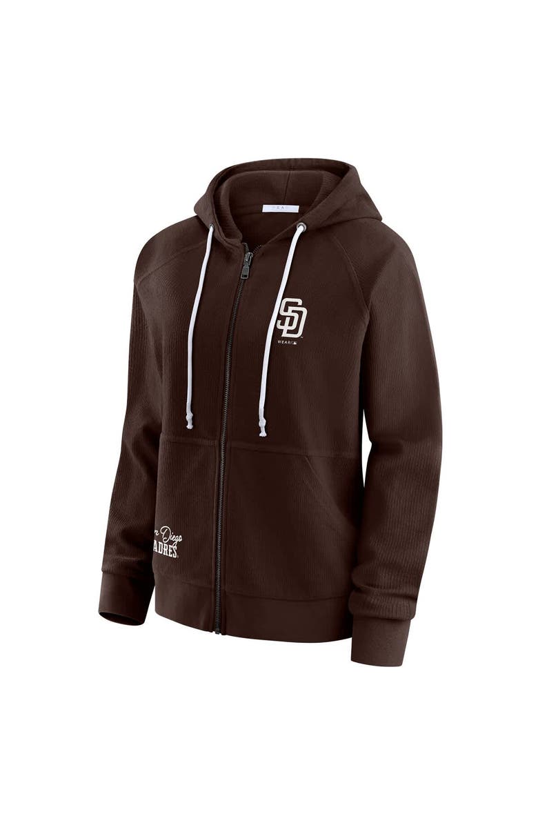 WEAR by Erin Andrews Women's WEAR by Erin Andrews Brown San Diego Padres Vintage Full-Zip Raglan Hoodie, Alternate, color,