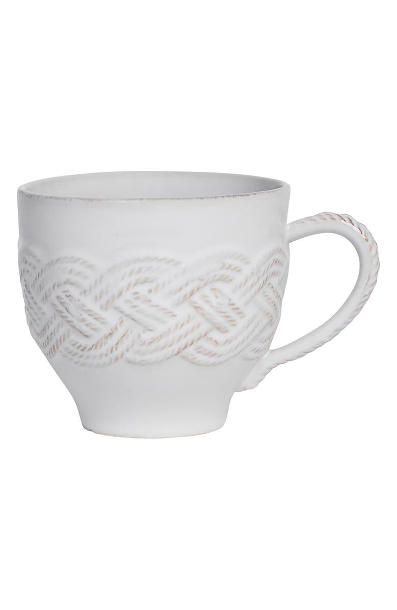 Juliska Le Panier Mystic Knot Mug, Main, color, Whitewash