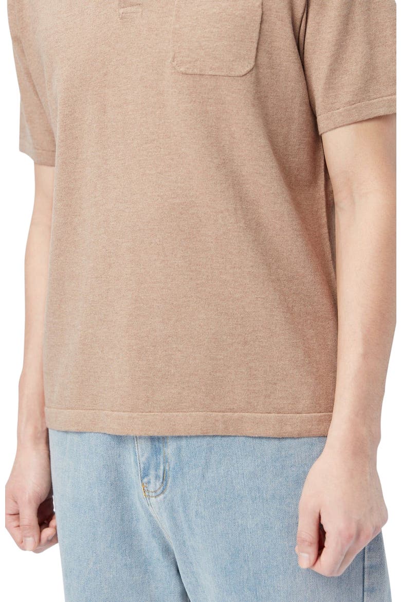 Men's Cotton Silk Cashmere Blend Polo Shirt, Alternate, color, timber wolf
