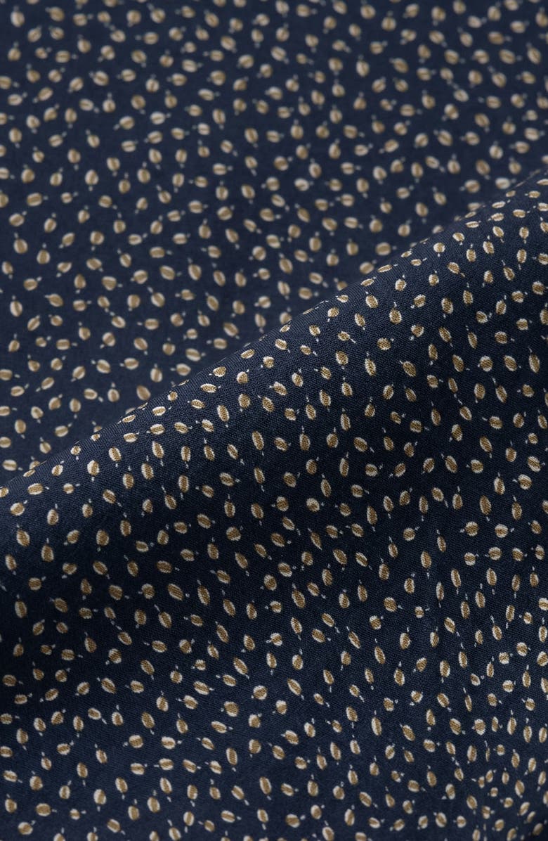 Report Collection Regular Fit Frond Print 4-Way Stretch Button-Up Shirt, Alternate, color, 41 Navy