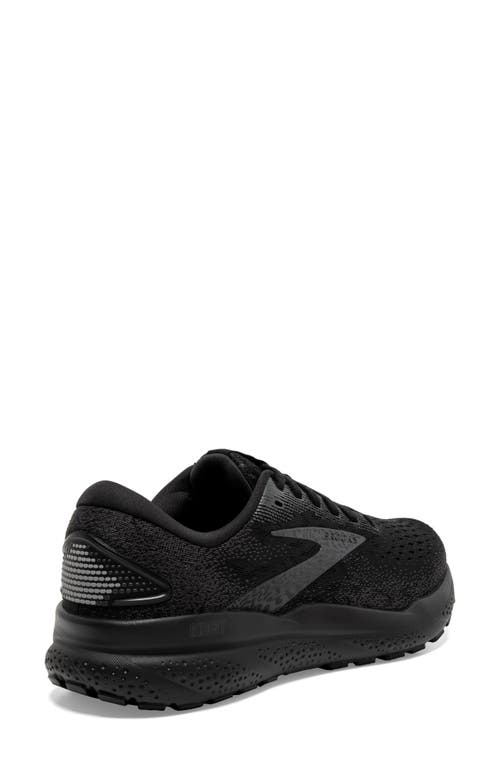 Brooks Women's Ghost 16 Running Shoes In Black/black/ebony In Black
