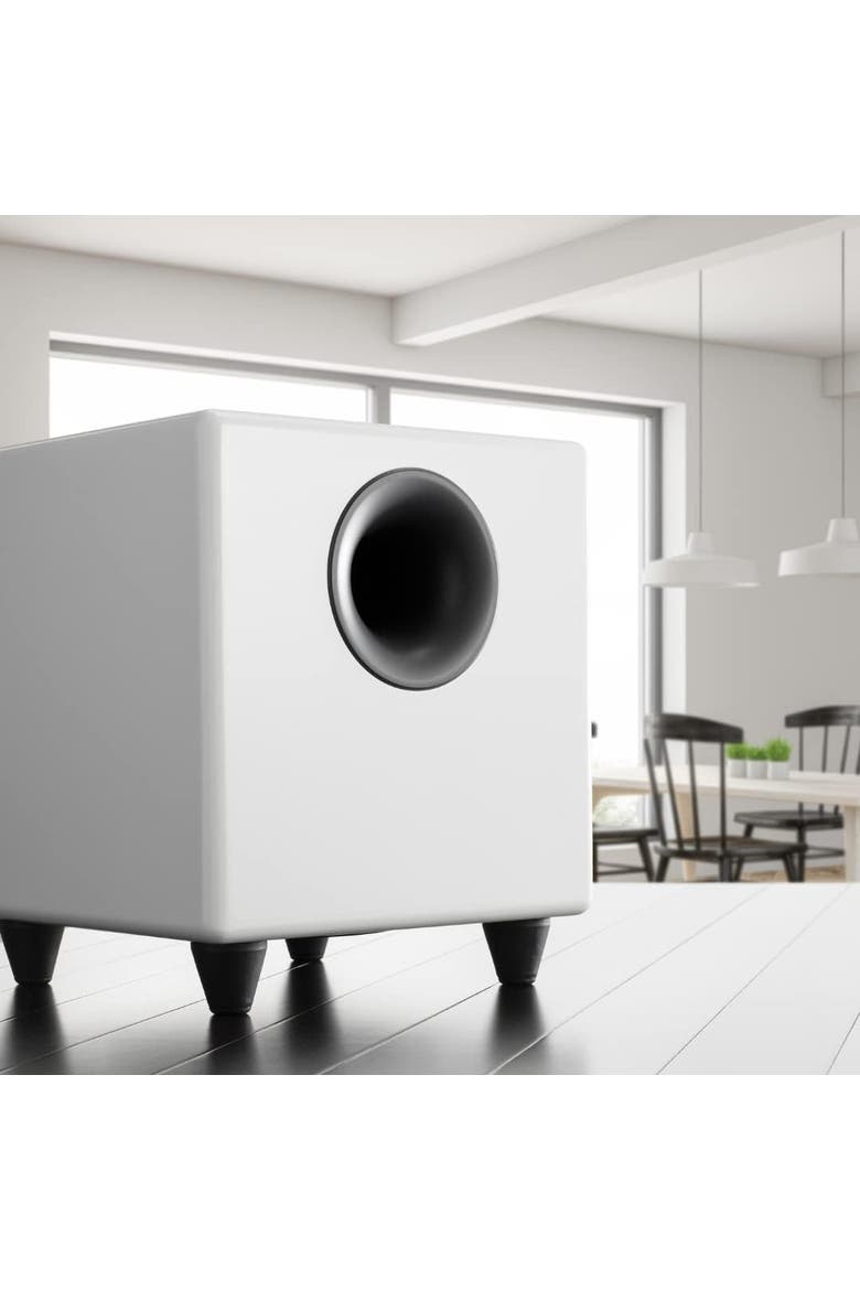 S8 250 Watt 8in Powered Subwoofer, Alternate, color, White