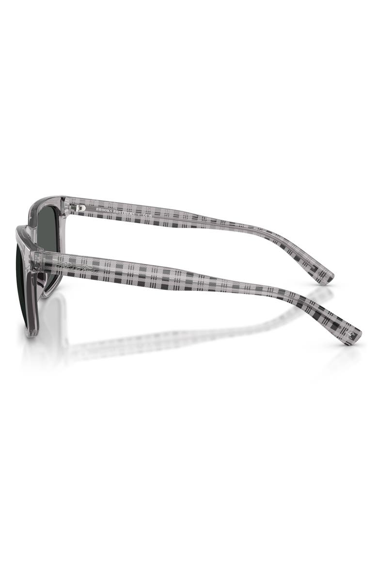 Brooks Brothers 55mm Square Sunglasses, Alternate, color, Grey / Dark Grey