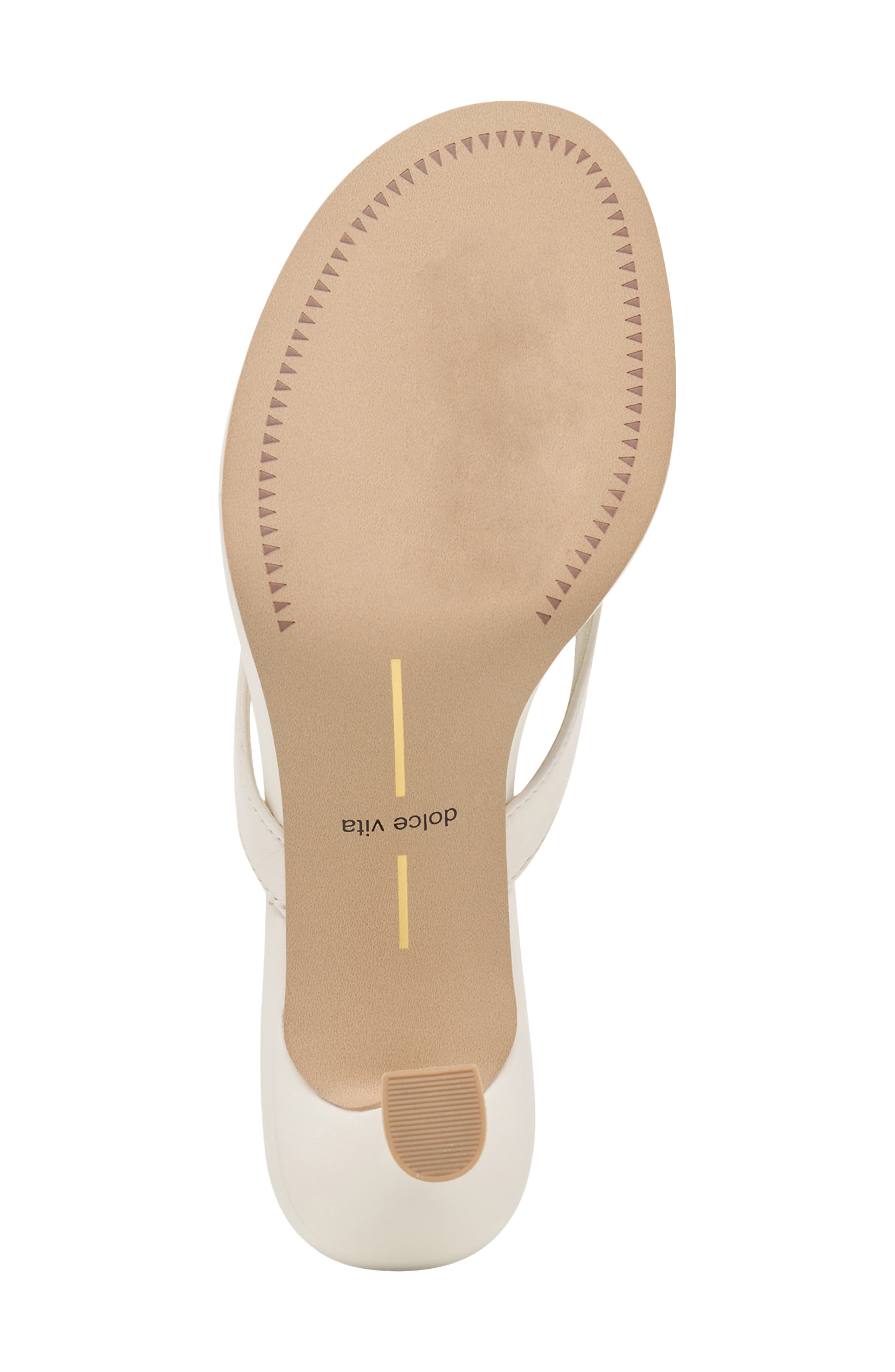 Dolce Vita Daksie Lace Trim Sandal, Alternate, color, True White Leather