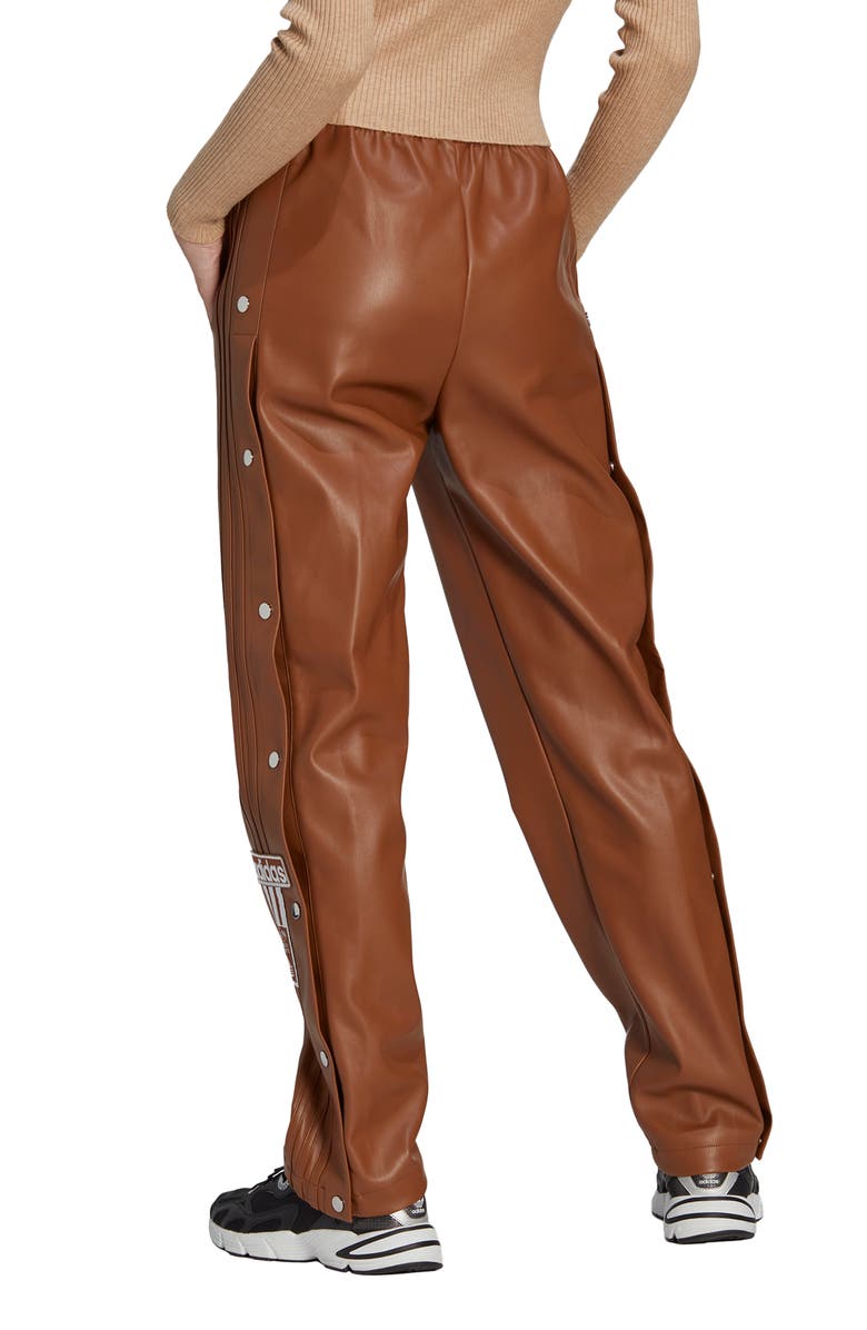 adidas Adibreak Faux Leather Track Pants, Alternate, color, 