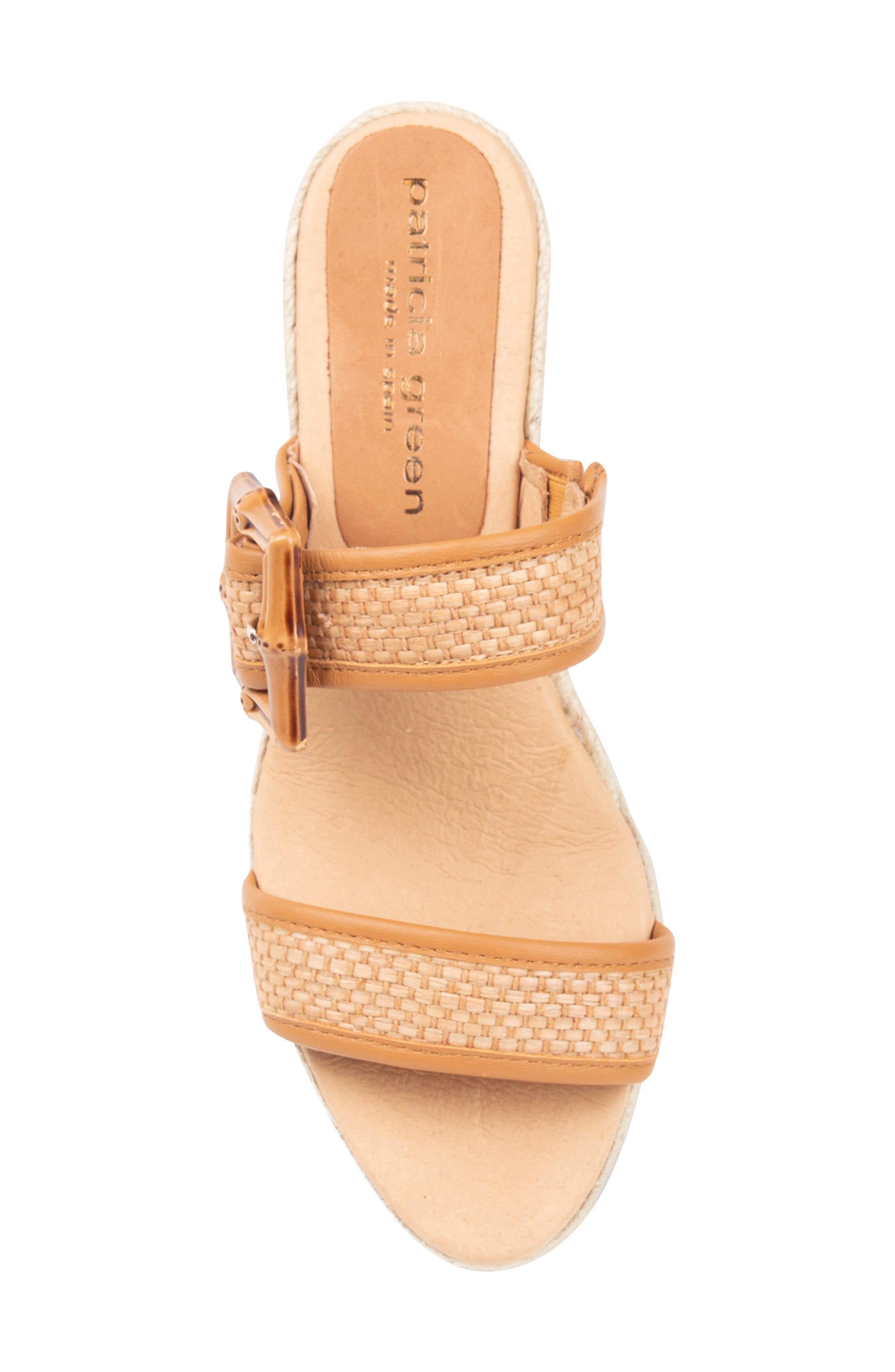patricia green Soleil Bamboo Buckle Espadrille Wedge Sandal, Alternate, color, 