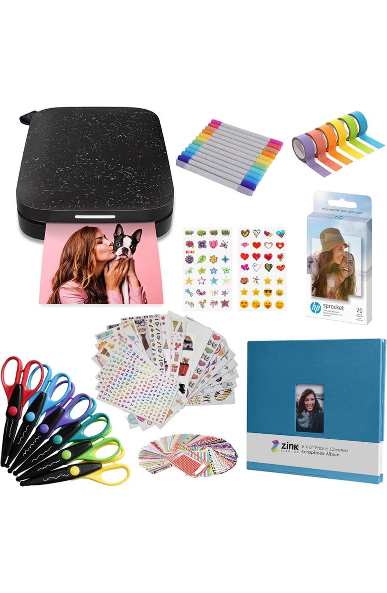 HP Sprocket 2x3" Photo Printer Bundle, Main, color, Black
