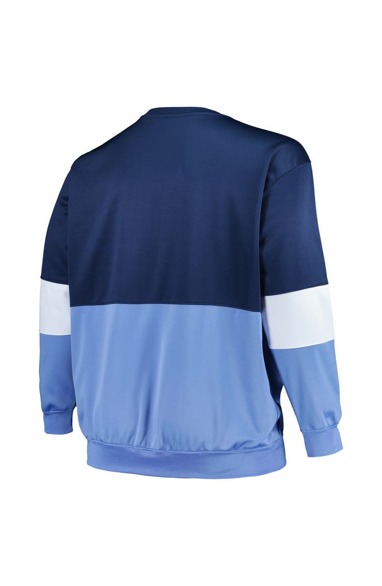 FANATICS Men's Fanatics Branded Navy/Light Blue Memphis Grizzlies Big & Tall Split Pullover Sweatshirt, Alternate, color, Navy