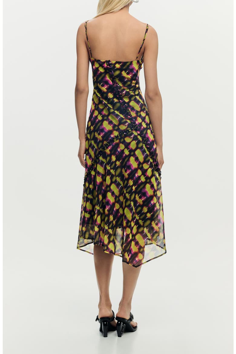 Abstract Print Chiffon Slipdress, Alternate, color, GREEN