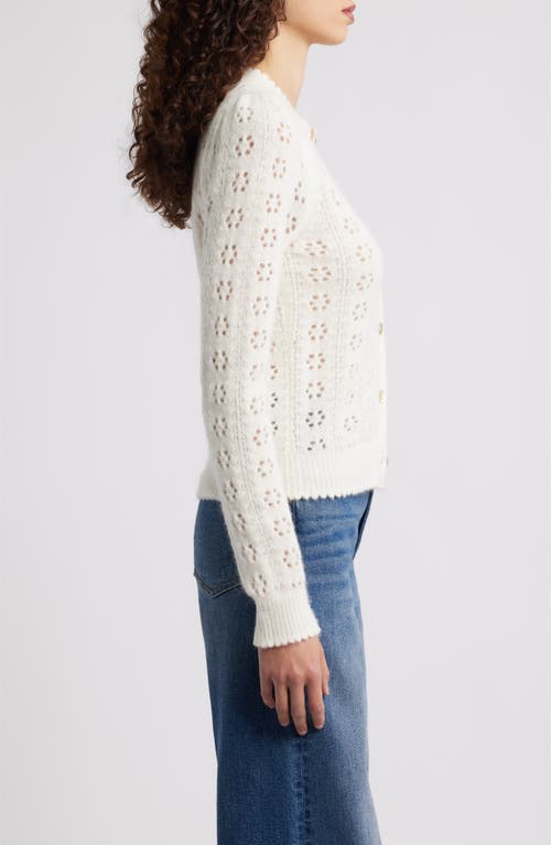 Doen Dôen Emery Pointelle Cardigan In White