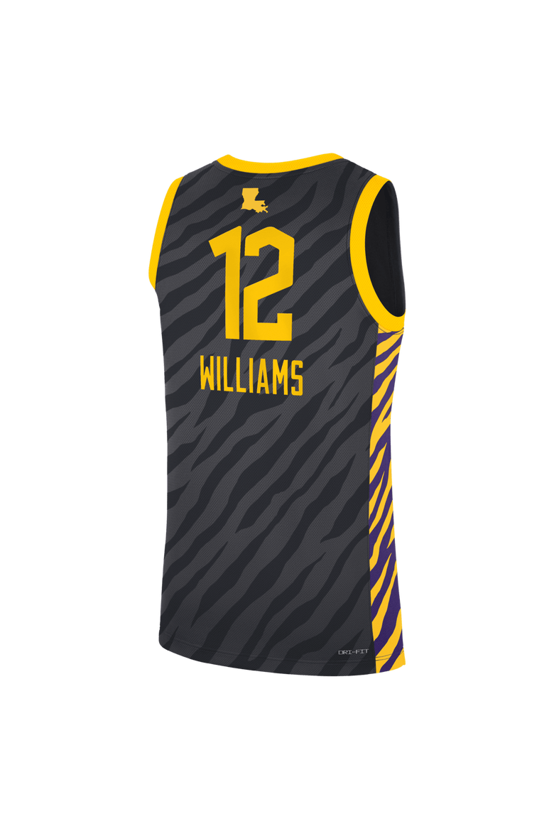 Unisex Nike Mikaylah Williams Anthracite LSU Tigers Replica Basketball Jersey, Alternate, color, Anthracite