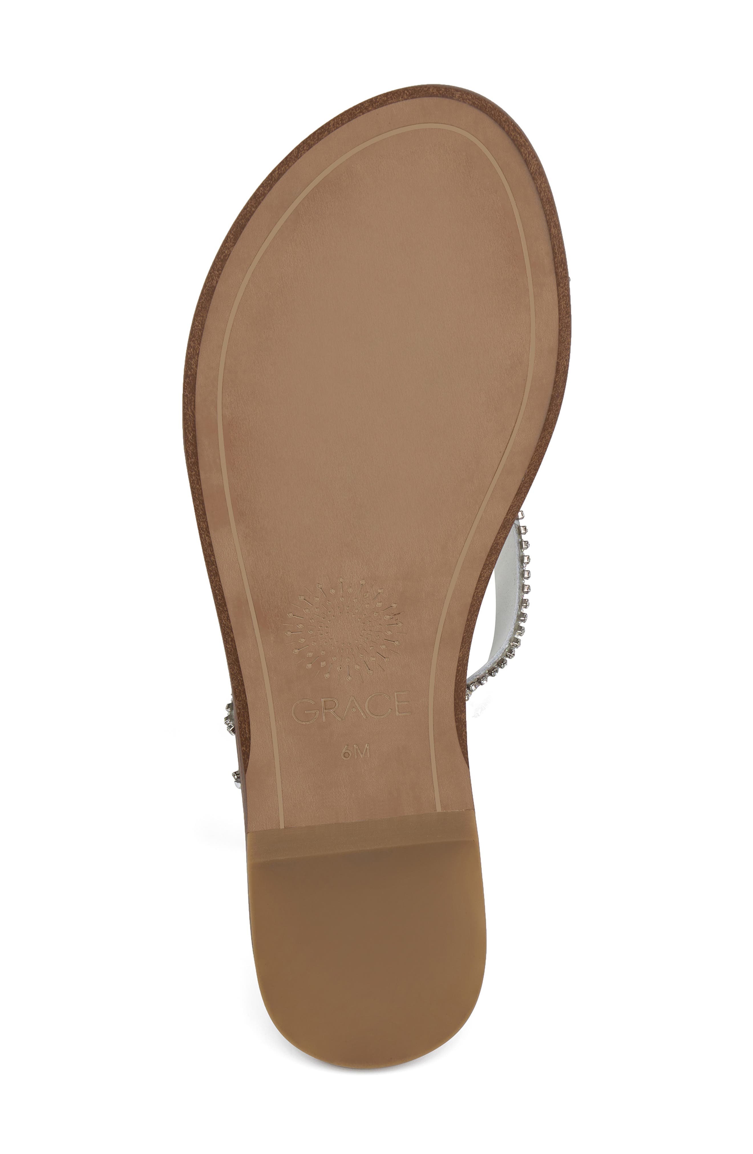 Grace Footwear Positano Crystal & Rhinestone Sandal, Alternate, color, White
