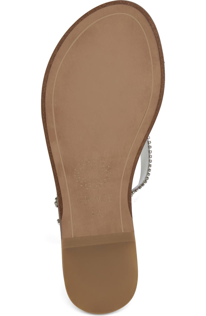 Grace Footwear Positano Crystal & Rhinestone Sandal, Alternate, color, White