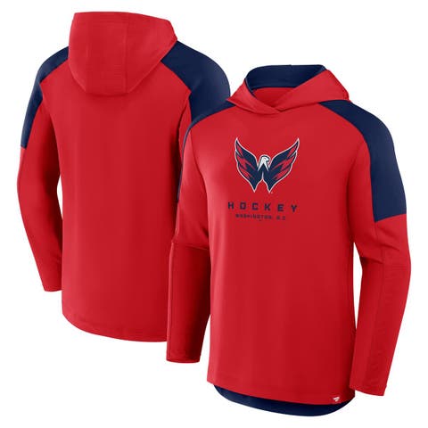 Men's Fanatics Red Washington Capitals Meta Game Transitional Pullover Hoodie
