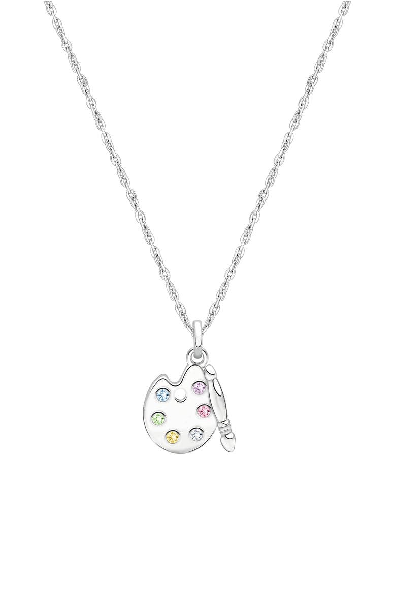 Tiny Blessings Sterling Silver Little Artist 12-14" Necklace, Main, color, Sterling Silver