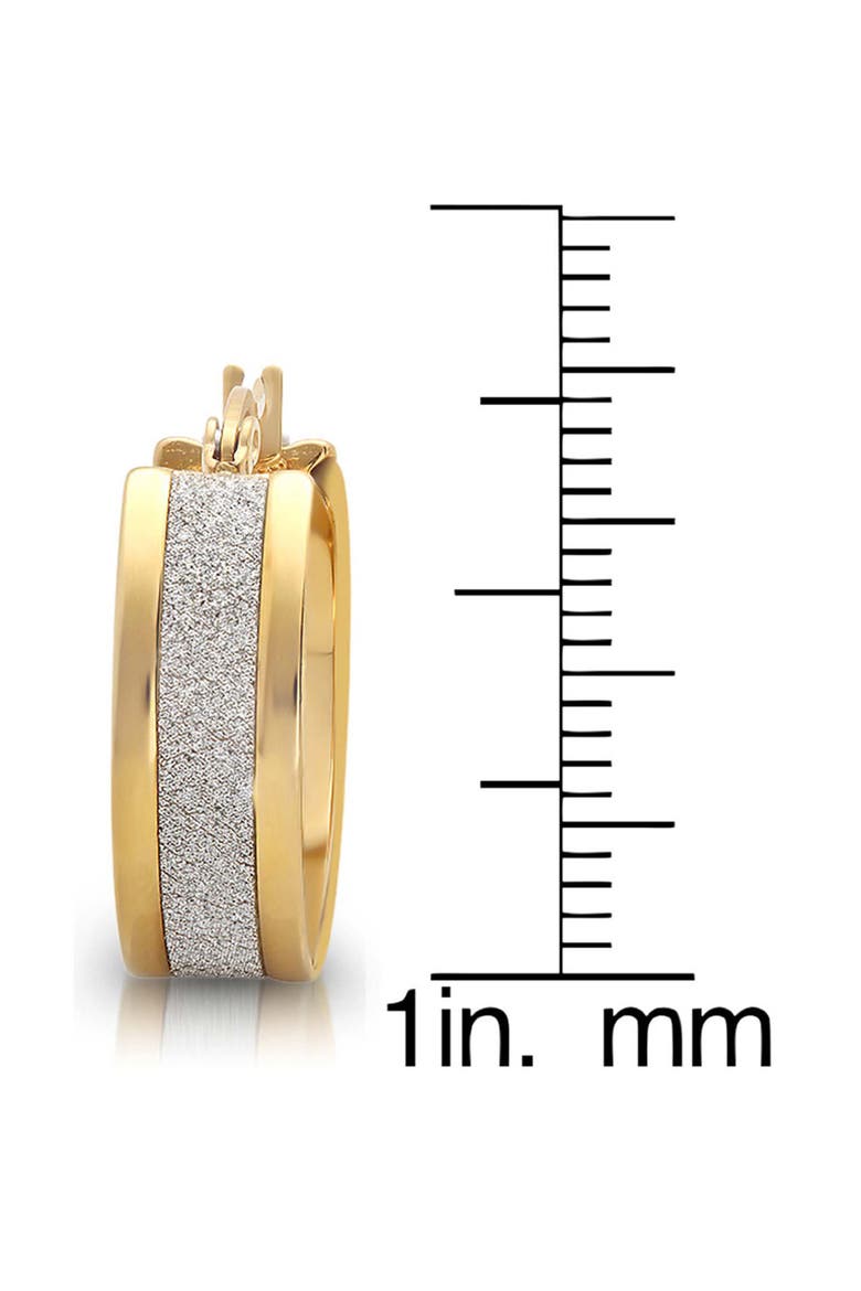 Two-Tone Simulated Diamond Hoop Earrings, Alternate, color, GOLD
