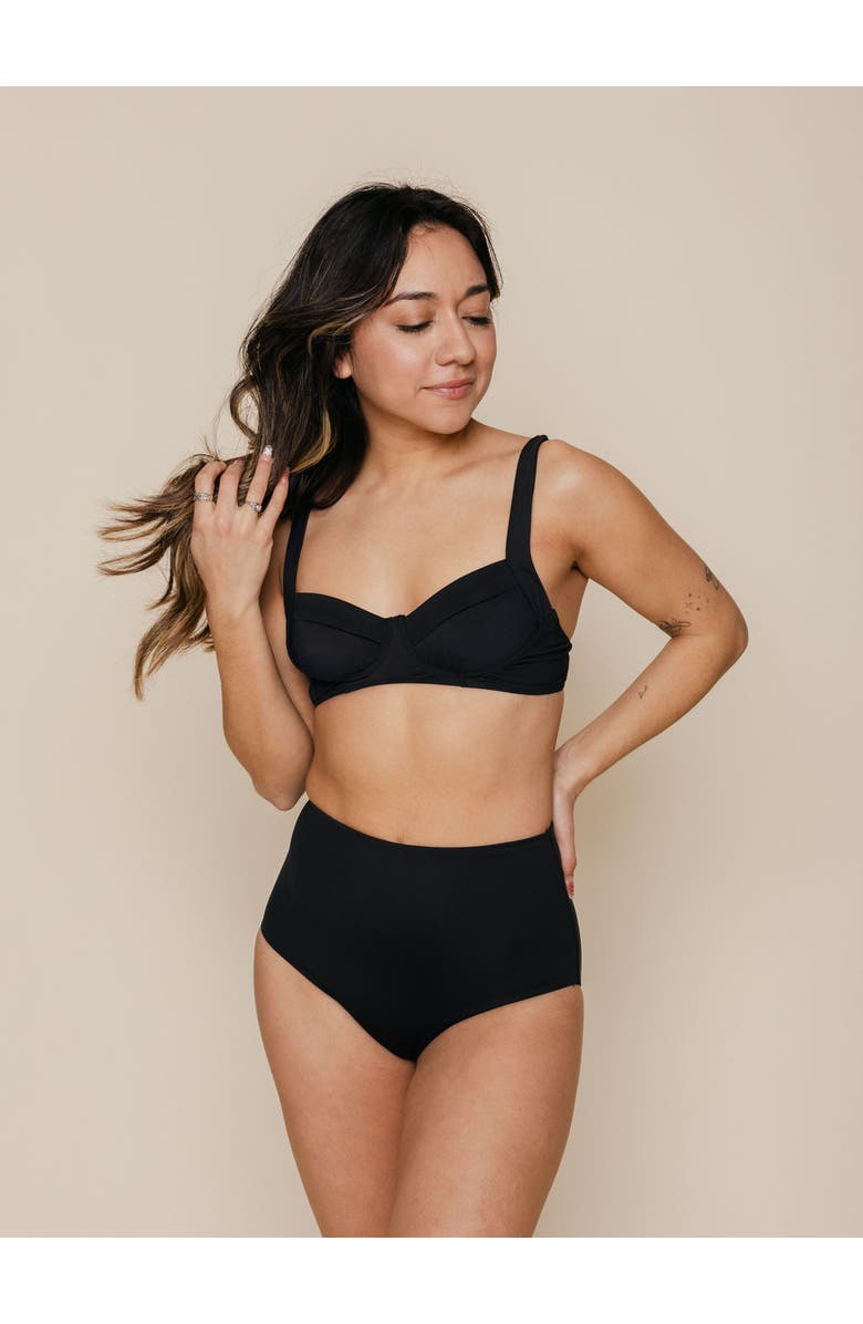 Kitty and Vibe Soft Underwire Bikini Top, Alternate, color, Black