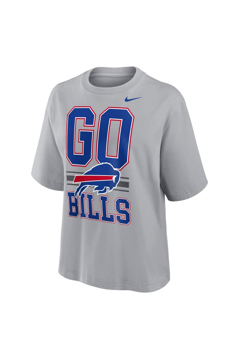 Women's Nike Gray Buffalo Bills Alternate Boxy T-Shirt, Alternate, color, Gray