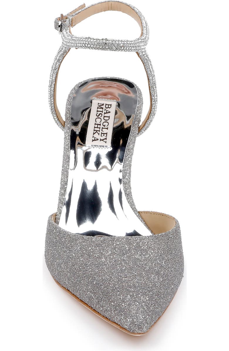 BADGLEY MISCHKA Collection Kamilah Ankle Strap Pump, Alternate, color, Slvr Antiq
