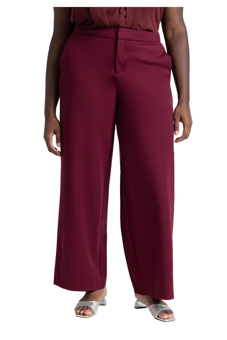 The Ultimate Stretch Wide Leg Pant, Main, color, MAROON BANNER