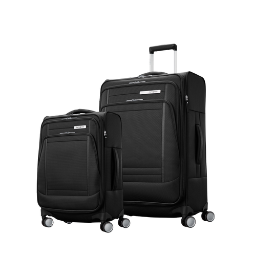 Samsonite Uplift 2-piece Set (carry-on/checked-medium) Lightweight Softside Expandable Luggage In Black