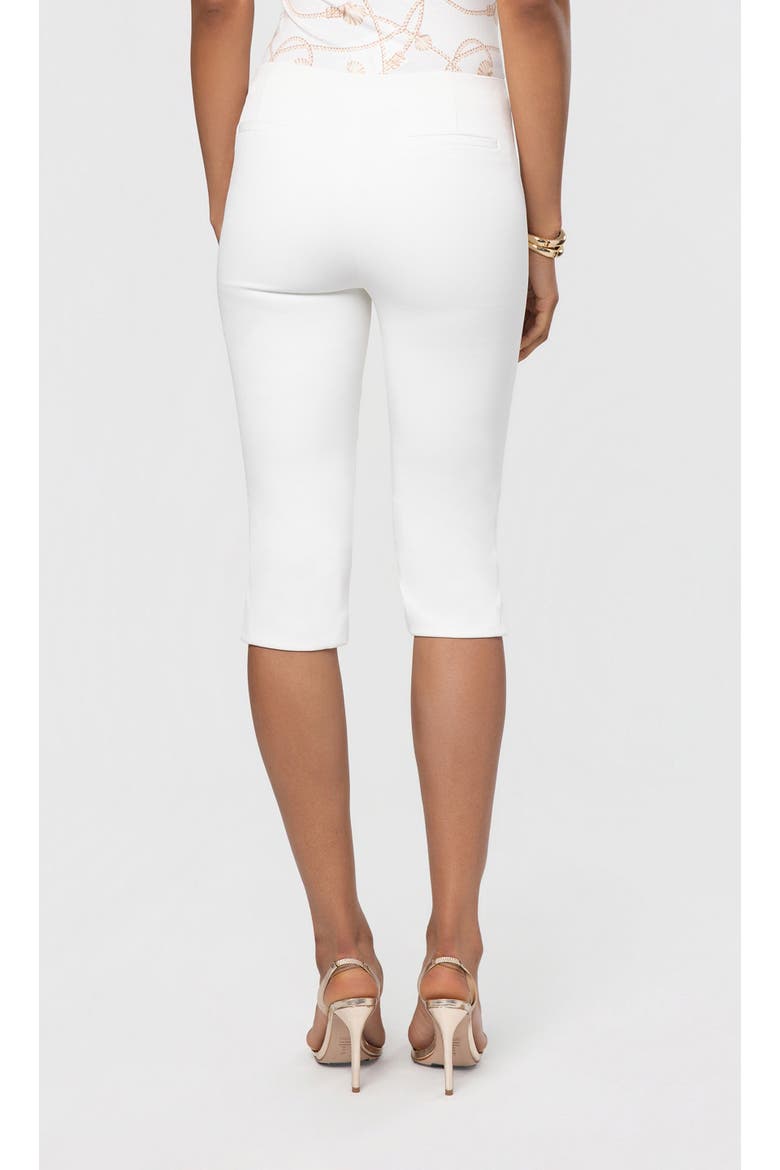Rosina Crepe Capri Pants, Alternate, color, White
