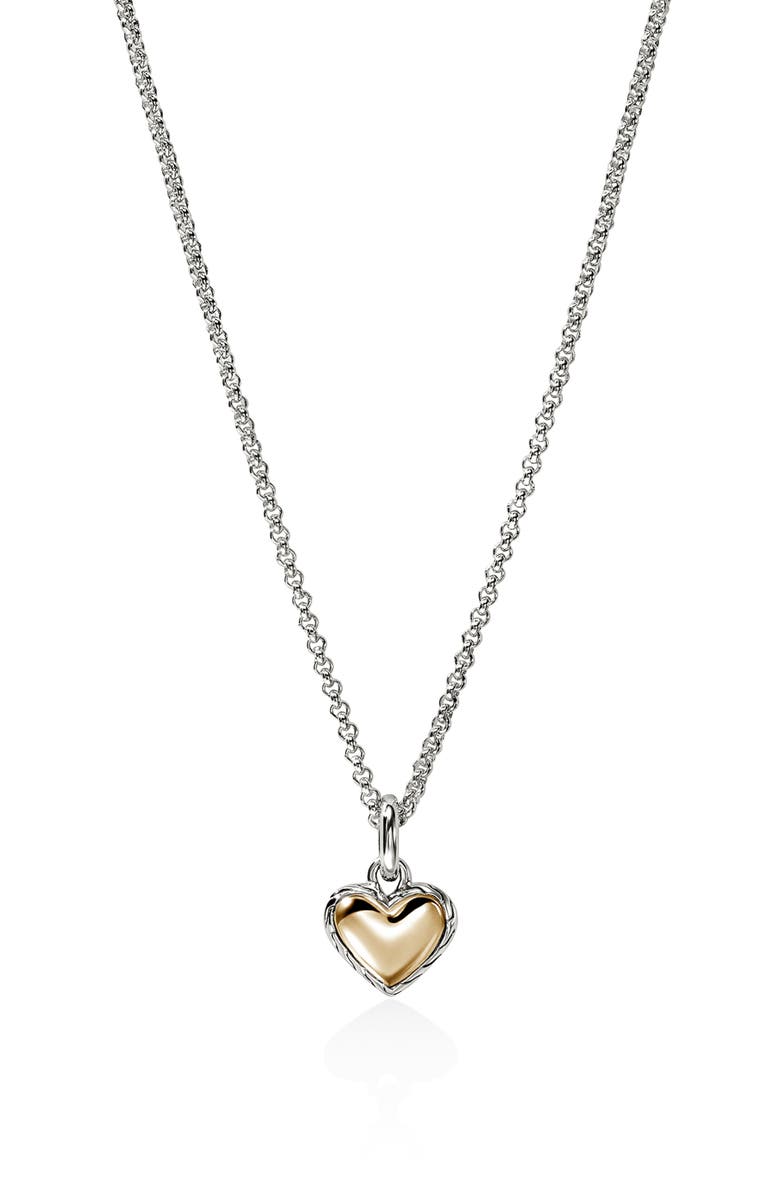 John Hardy Essentials Heart Necklace, Main, color, 