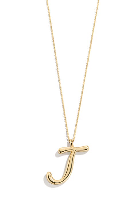 Script Initial Pendant Necklace