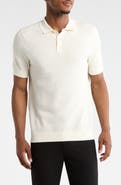 14th & Union Textured Cotton Polo Sweater