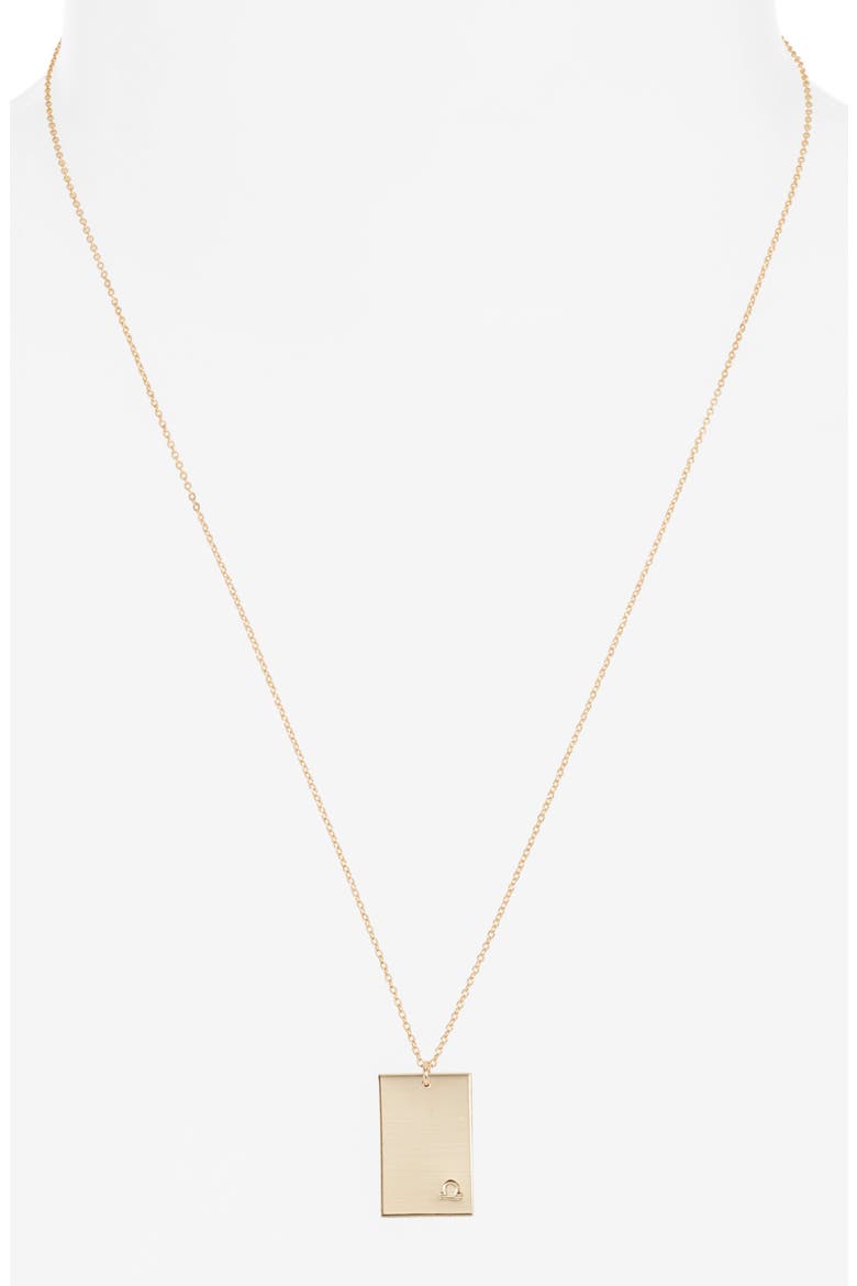 Goldie Zodiac Pendant Necklace, Alternate, color, GOLD / LIBRA