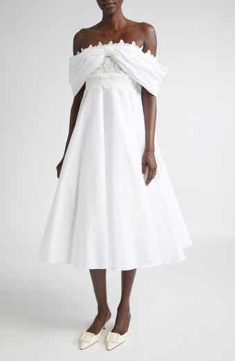 Lace Trim Off The Shoulder Dress