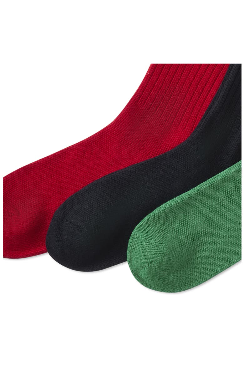 Assorted 3-Pack Embroidered Polo Bear Crew Socks, Alternate, color, NVAST